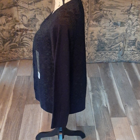 Simply Vera Wang NEW sparkle pattern sweater L - Picture 3 of 8